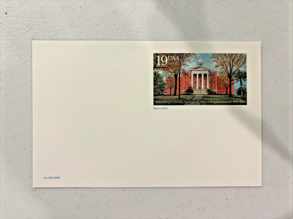 1993 19c Myers Hall, Wittenberg University Postal Card #UX175 - Image 1 of 1