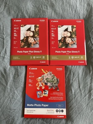 LOT OF CANON PIXMA 8.5" X 11" PHOTO PAPER GLOSSY II (37 Sheets) And MATTE (45) - Image 1 of 4