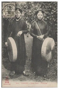 V7938/Tonkin Vietnam Indo-Cine Nam-Dinh donne cartolina 1910 - Foto 1 di 2