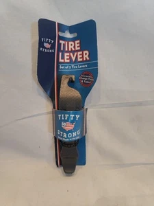 FIFTY STRONG BICYCLE TIRE LEVERS, 1 Pair  BLACK, 50 STRONG MADE IN U.S.A, Nice.  - Picture 1 of 4