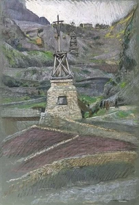 Adolf Hiremy-Hirschl (1860-1933) - Pastel Drawing - Quarry Landscape 1917 - Picture 1 of 10