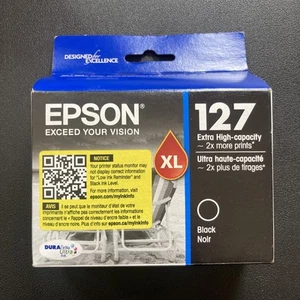 Genuine Epson T127120 127XL Extra High Capacity Black Ink Cartridge Exp 02/2027 - Zdjęcie 1 z 4
