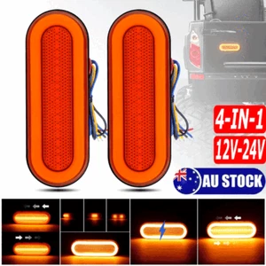 2 X LED Tail Lights Stop Reverse Sequential Indicators Trailer Truck Ute 12V 24V - Picture 1 of 17