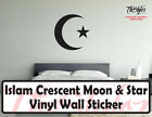 Islam Crescent Moon & Star Vinyl Wall Sticker