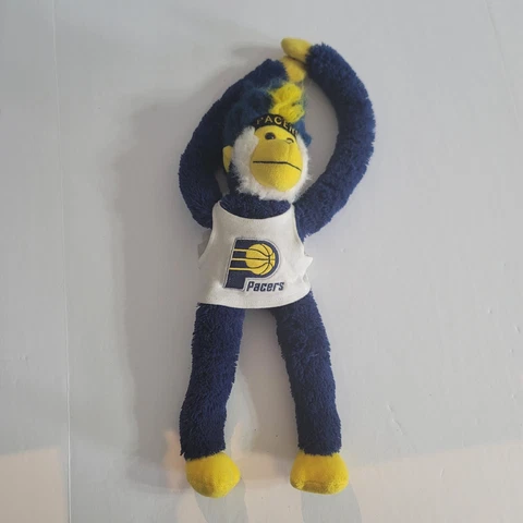 Official NBA Indiana Pacers Plush Fuzzy Head Blue Monkey Hugging Arms 18" Cover