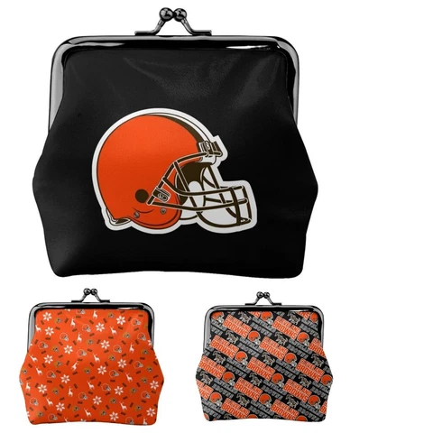 Cleveland Browns Leather Coin Purse Change Purse Coin Bag Ladies Mini Wallet Cover