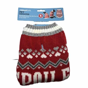 New Vibrant Life Pet Sweater Red “SPOILED” Dog Cat Small 10-20# Jack Russell - Picture 1 of 15