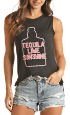 Rock & Roll Cowgirl TEQUILA LIME SUNSHINE GRAPHIC TANK RRWT20RZMW