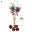 Home Decoration Xmas  Pine Cone Lamp Holly Garland Christmas Led Lights String
