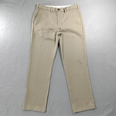 Pantalones George Pierna Recta Frente Plano Beige Caqui Para Hombre Talla Actual 33x29 Foto 1 de 4