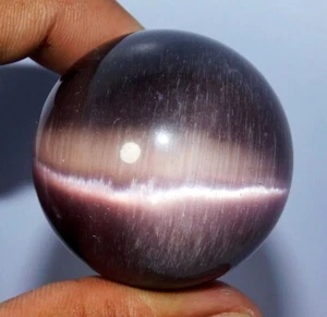 Chrysoberyl 412 Ct Natural Brown Cats Eye Ball Cut Loose Certified Gemstone - Picture 1 of 9