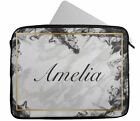 Personalised Any Name Marble Design Laptop Case Sleeve Tablet Bag 232
