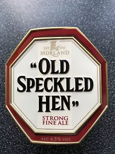 Moorland Old Speckled Hen Plastic Beer Pump Clip Badge Free Post. - Picture 1 of 3