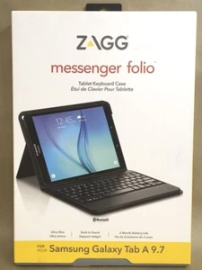 ZAGG Messenger Folio Keyboard Case (Samsung Galaxy A 9.7) T97BSF-BK0 ✅❤️️❤️️ NEW - Picture 1 of 7