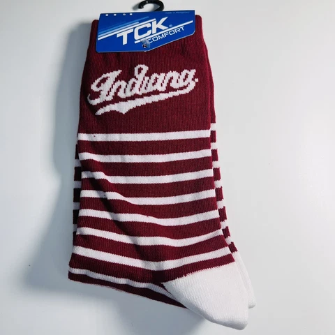 TCK Indiana University Hoosiers Unisex Crew Socks Men’s Socks Women’s Collegiate Cover