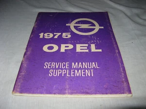 1975 Opel Buick 1900 & Manta Service Manual Supplement Book Guide - Imagen 1 de 2