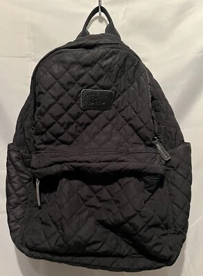 Mochila acolchoada preta Bass G.H Co. clássica diamante leve alças de ajuste - Imagem 1 de 4