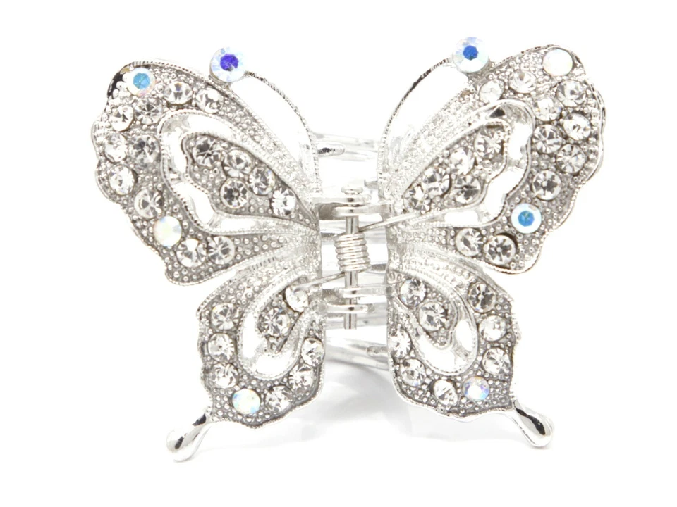 Metal hair claw rhinestones crystal elegant butterfly clip hair accessories B3 - Изображение 1 из 1