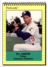 1991 Charleston Rainbows ProCards #94 Bill Johnson Tallahassee Florida FL Card