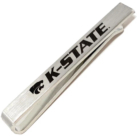 Kansas State University Tie Clip Silver Tie Bar Gift Set Cover