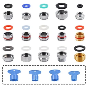 15pcs Faucet Adapter Kit,Male Female Kitchen Faucet Converter to Faucet Aerator - Picture 1 of 6
