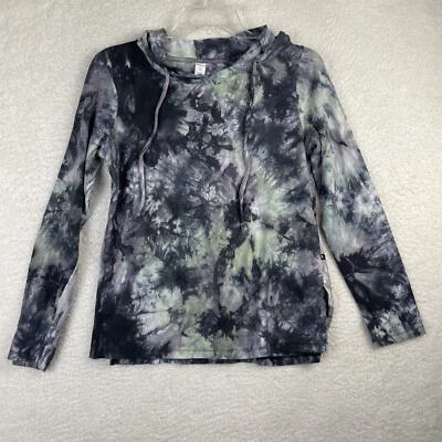 Marika Hoodie Womens Sz M Blue Green Tie Dye Long Sleeve Athletic - Image 1 of 4
