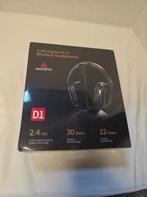 Artiste беспроводной D1 наушники, 2,4 ГГц цифровой Hi-Fi оптоволокно гарнитура новый - Изображение 1 из 4