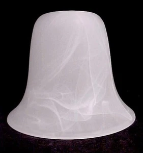 Bell Light Shade White Swirl Neckless 4.5 X 6 Wall Sconce Ceiling Fan Chandelier - Picture 1 of 6