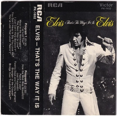 Elvis Presley That's The Way It Is Cassette Paper Sticker Label PK-1652 Original Foto 1 de 4