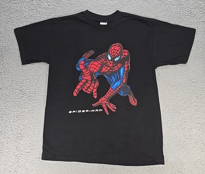 Camiseta Spiderman Marvel Gráfica Niños Talla Grande Negra Manga Corta Falta Etiqueta Foto 1 de 4