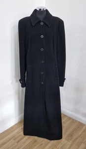 Long Tall Sally Maxi Coat Size 18 Steampunk Full Lengh Winter Wool Cashmere  - Picture 1 of 11