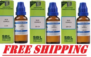 SBL Nux Vomica 6CH, 30CH, 200CH Dilution Homeopathic 30ml Drops General Wellness - Picture 1 of 4
