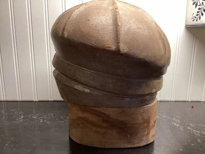 Molde de sombrerería forma rompecabezas 5 piezas bloque sombrero madera madera vintage Foto 1 de 4