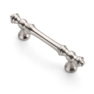 Paquete de 10 manijas de gabinete de cocina de níquel satinado cepillado de 3 pulgadas (76 mm), gabinete Pu... - Imagen 1 de 7
