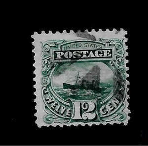 US 1869 SC 117 12c SS Adriatic Pictorial - Used F/VF - Light Cancel - Picture 1 of 1