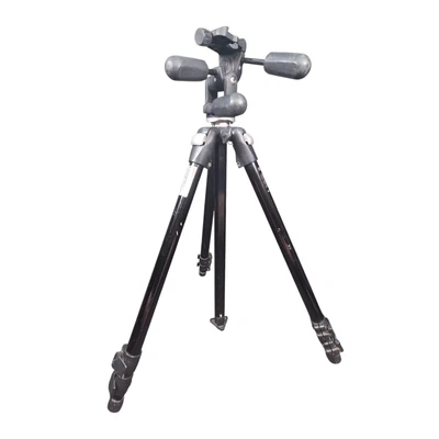 Manfrotto 3021 BN Pro Tripod With 3030 With 804RC2  Head Camera Full Motion - Image 1 of 4