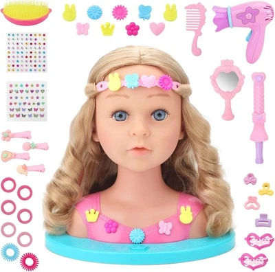 Frisierkopf Stylingset für Kinder – Haarpuppe mit Zubehör & Make-up - Bild 1 von 4