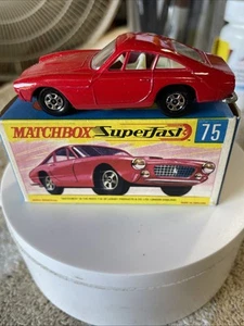 Rare Matchbox Lesney Superfast MB75 Red Ferrari Berlinetta Mint New Old Stock - Picture 1 of 16