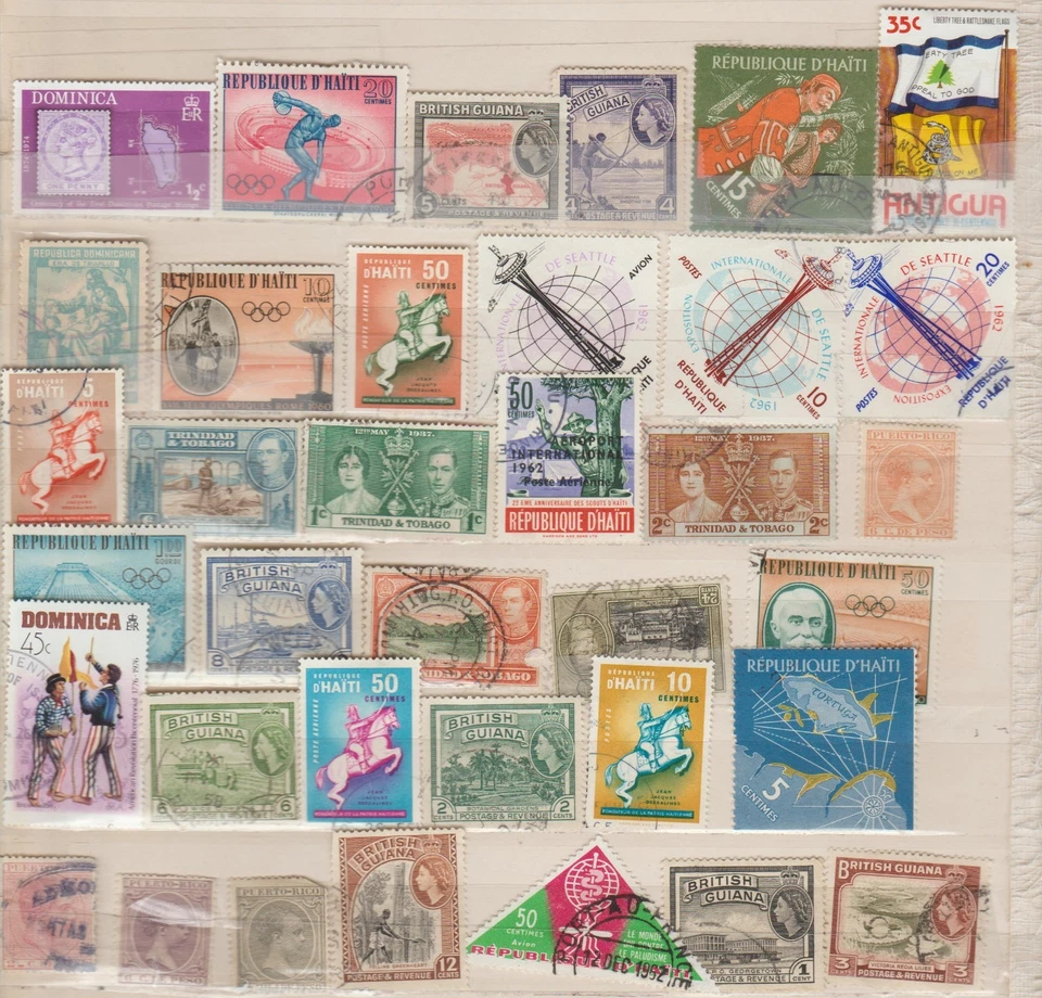 36 почтовых марок Карибских островов - Изображение 1 из 1