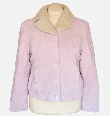 Terry Lewis Jacket Coat NEW w/ Tags Quality Suede Leather Shearling Womens M - Image 1 of 4