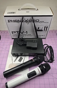 Phenyx Pro PTV-1 VHF Dual Wireless Microphone System - 2 mics and base unit - Picture 1 of 11