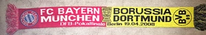FC Bayern München vs Borussia Dortmund Schal - DFB Pokal 2008 - Berlin - - Bild 1 von 1