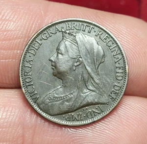 #63-62 ~ Royaume Uni - Farthing 1900 - Picture 1 of 2