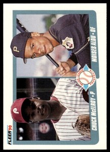 1990 Fleer Baseball Card Chuck McElroy/Moises Alou Rookie Pittsburgh