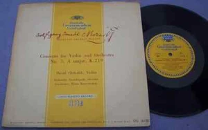 DG 16101 MOZART Violin Concerto 5 DAVID OISTRAKH 10" England TULIP PERIMETER LP - Picture 1 of 1