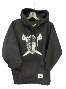 Size(S)MITCHELL & NESS NFL BASIC LOGO PULL OVER L.A RAIDERS HOODIE  SCREEN PRINT - Picture 1 of 3