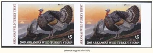 D2K NWTF Arkansas Wild Turkey 2003 $5 imp. pair - Picture 1 of 1