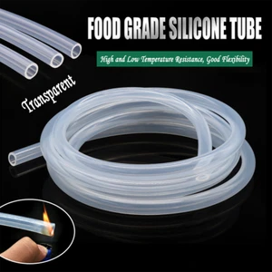 Clear Silicone Tubing 0.5-38mm ID Food Grade High Temp Hose for Water System - Picture 1 of 10