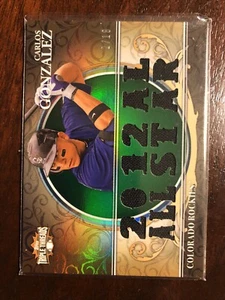 2013 Topps Triple Threads Carlos Gonzalez Game Used Jersey Green Parallel 2/18 - Picture 1 of 2