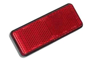 Reflektor mit Schraube Rückstrahler Katzenauge rot rechteckig E-geprüft 90x35mm - Bild 1 von 1